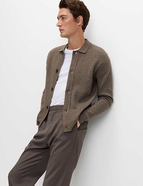 Gebreid jasje van katoenmix