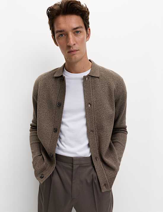 Gebreid jasje van katoenmix