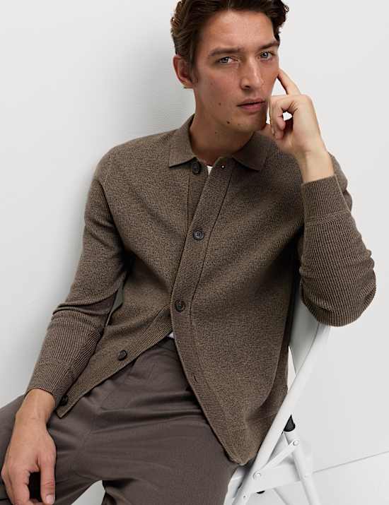 Gebreid jasje van katoenmix