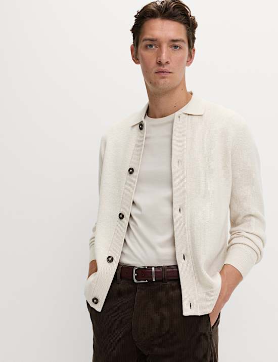 Veste en maille de coton mélangé