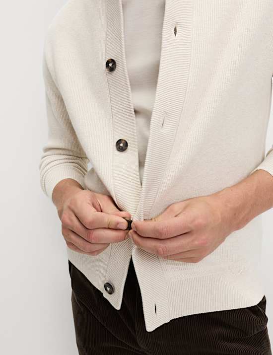 Cotton Blend Knitted Jacket