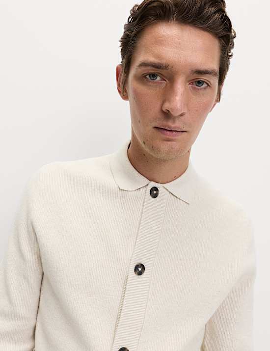 Cotton Blend Knitted Jacket