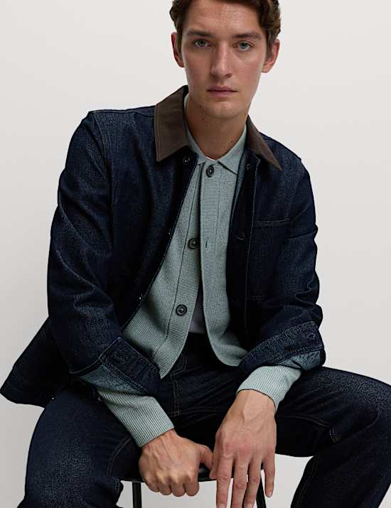 Cotton Blend Knitted Jacket