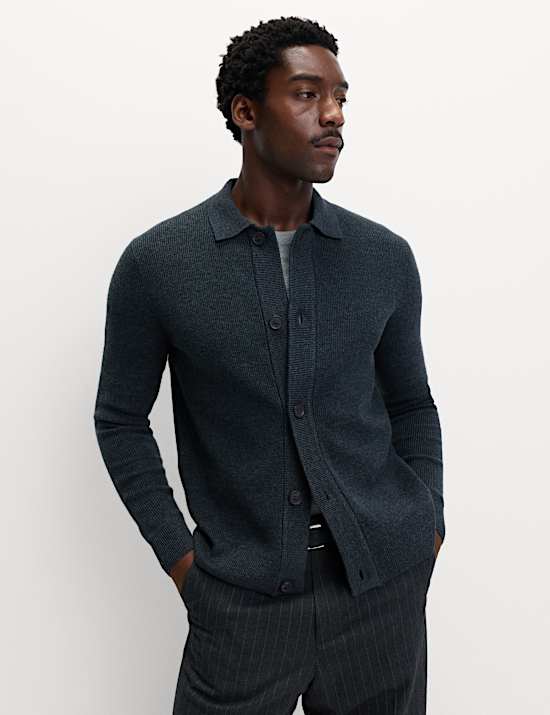 Cotton Blend Knitted Jacket