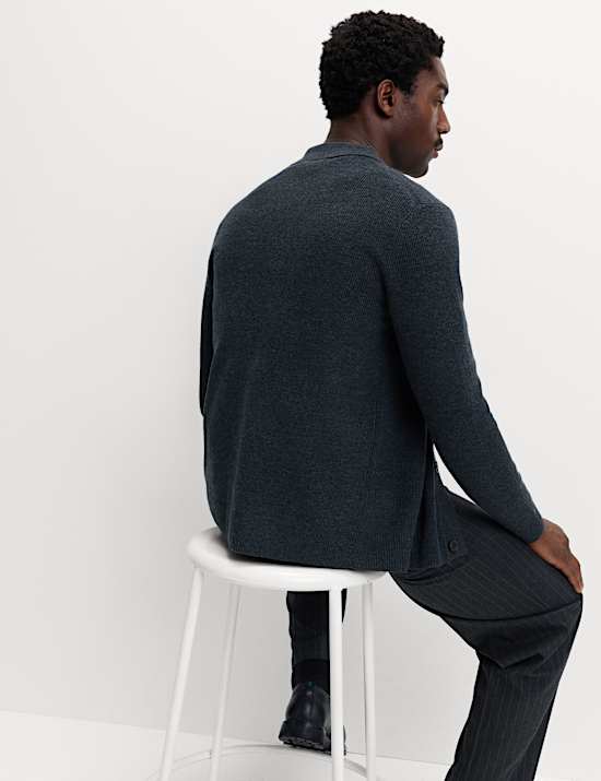 Cotton Blend Knitted Jacket