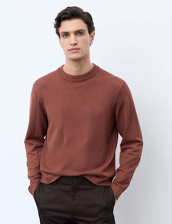 Oversized Crew Neck Knitted Jumper