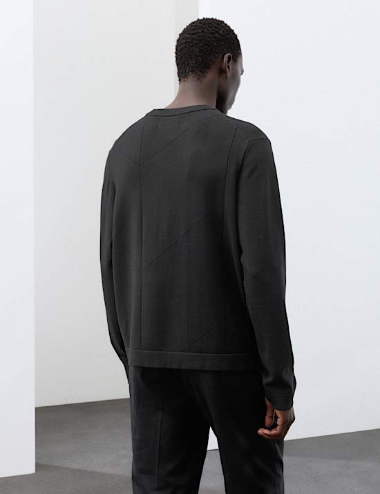 Oversized Crew Neck Knitted Jumper