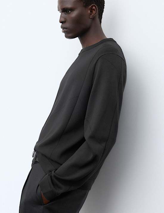 Oversized Crew Neck Knitted Jumper
