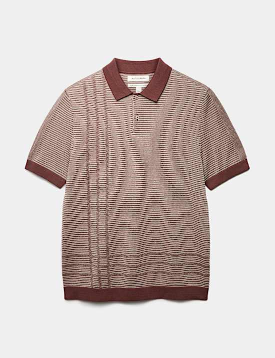 Regular Fit Pure Cotton Knitted Polo Shirt