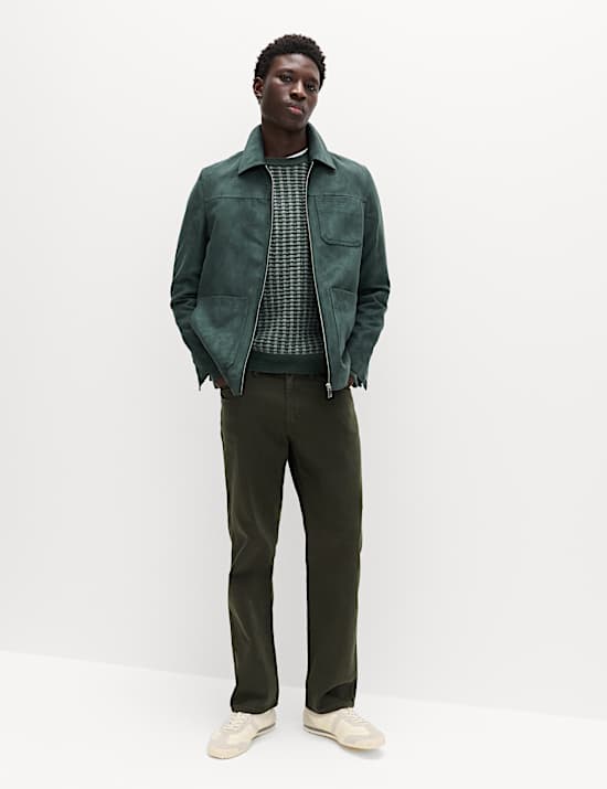 Superweicher, strukturierter Rundhalspullover