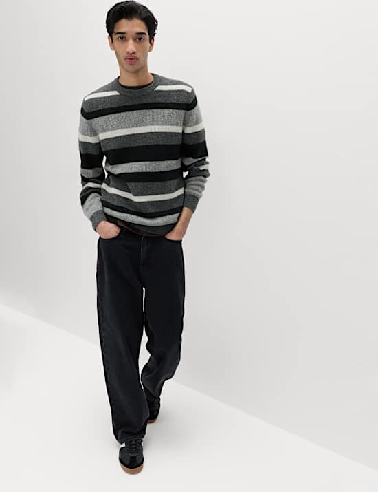 Supersoft Wide Stripe Crew Neck Jumper