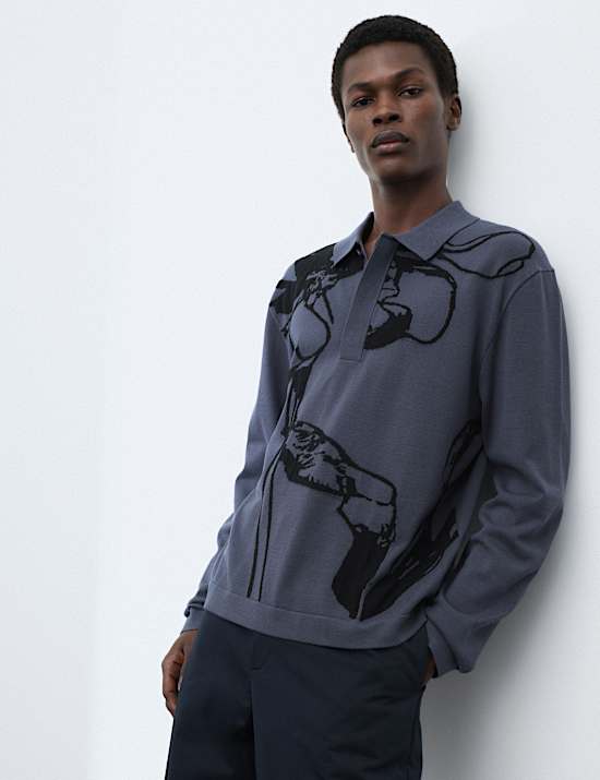 Concealed Placket Exploded Floral Polo