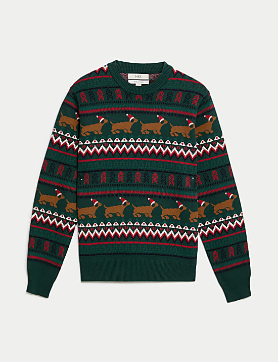 Pure Cotton Fair Isle Christmas Jumper