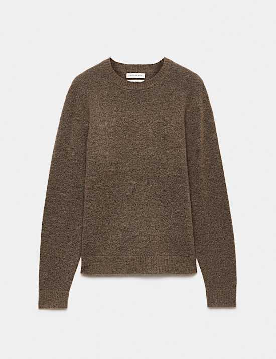 Merino Wool Blend Crew Neck Relaxed Jumper