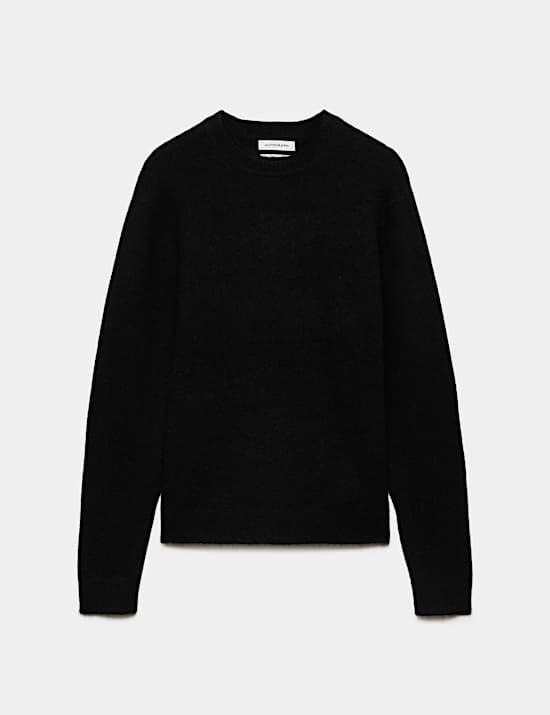 Merino Wool Blend Crew Neck Relaxed Jumper