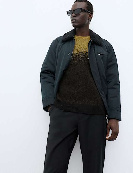 Mohair Blend Ombre Crew Neck Jumper