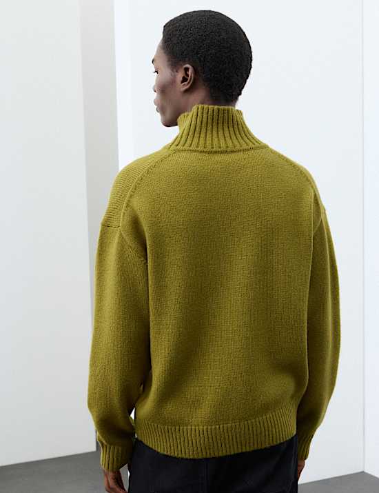 Wool Blend Funnel Neck Jumper