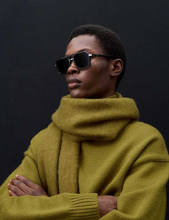 Wool Blend Funnel Neck Jumper