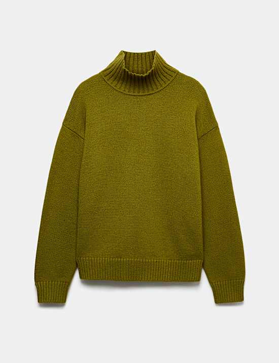 Wool Blend Funnel Neck Jumper
