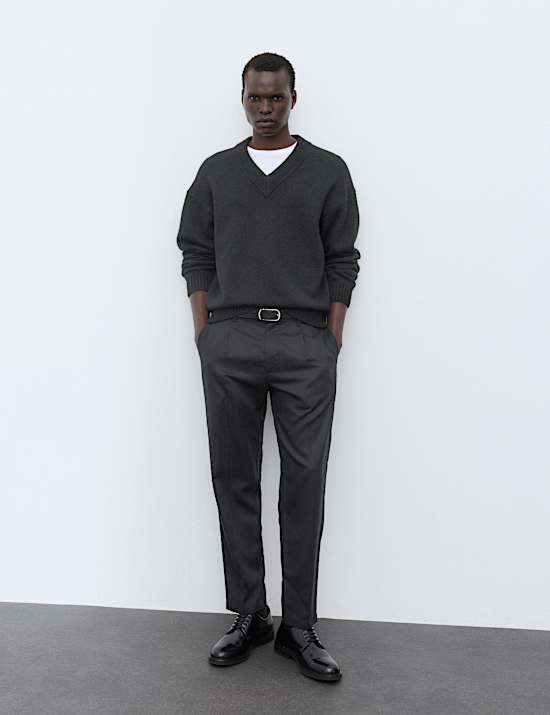 Wool Blend V-Neck Jumper