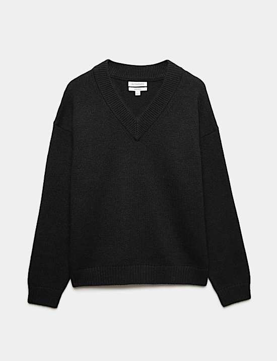 Wool Blend V-Neck Jumper