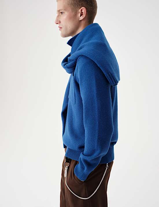 Quarter Zip Knitted Polo Shirt