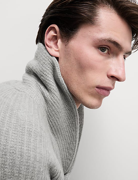 Supersoft with Wool Shawl Collar Cardigan