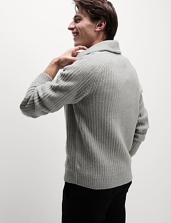 Supersoft with Wool Shawl Collar Cardigan