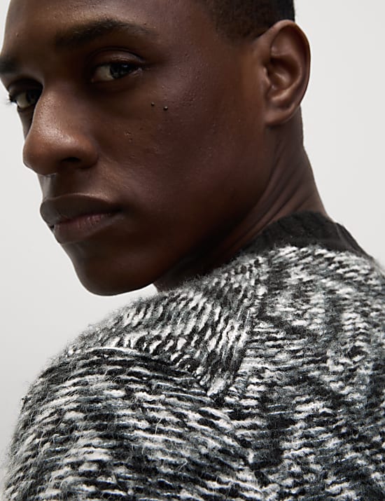 Supersoft with Wool Striped Crew Neck Jumper