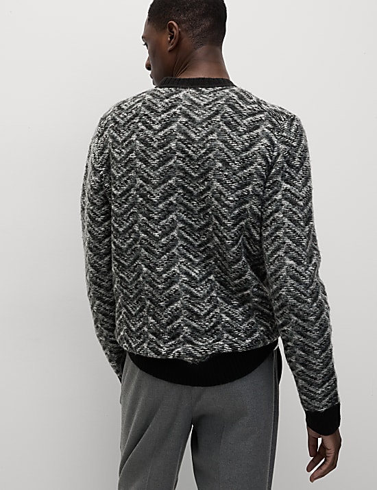 Supersoft with Wool Striped Crew Neck Jumper