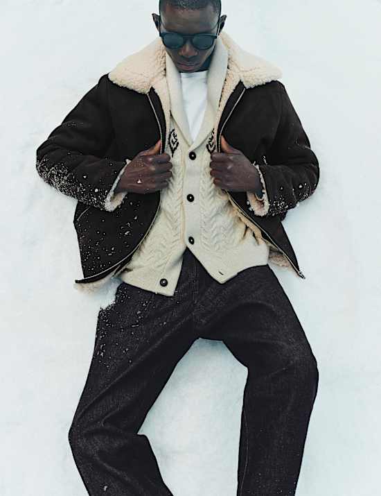 Fair Isle Cable Knit Cardigan