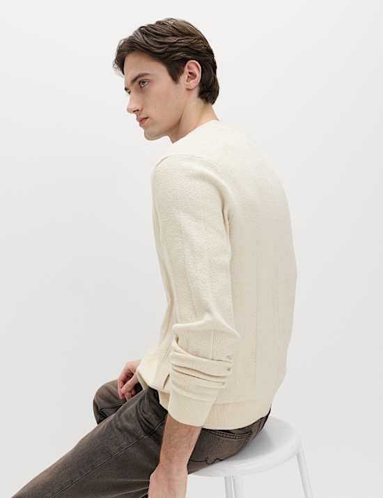 Cotton Rich Boucl&eacute; Knitted Cardigan