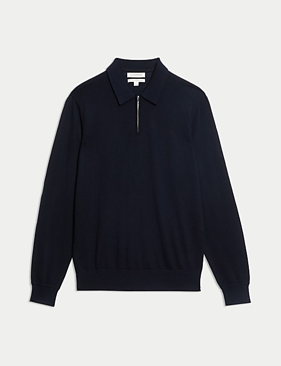Pure Extra Fine Merino Wool Knitted Polo