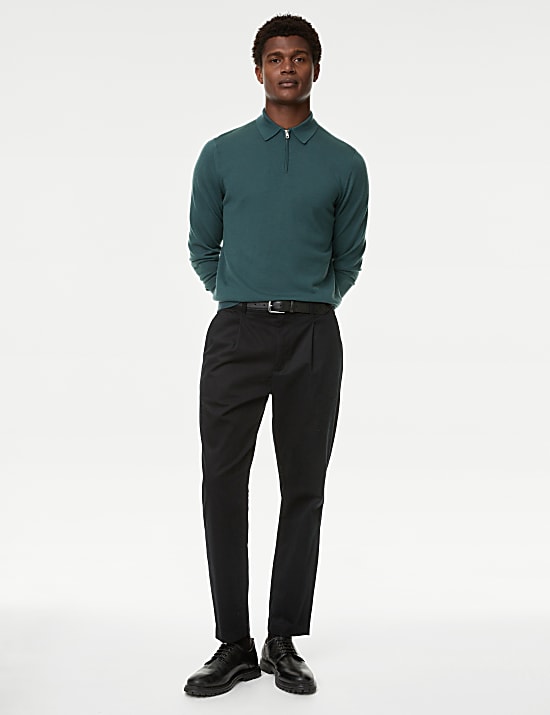 Pure Extra Fine Merino Wool Knitted Polo