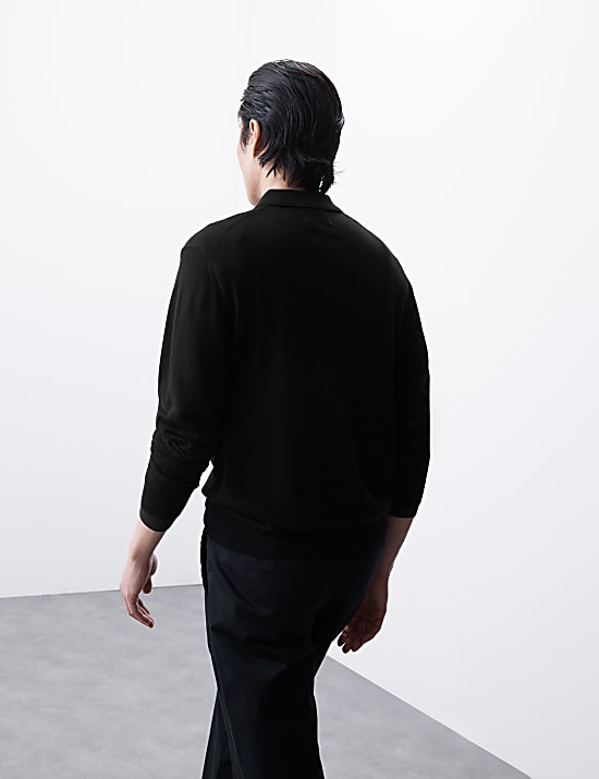 Pure Extra Fine Merino Wool Knitted Polo