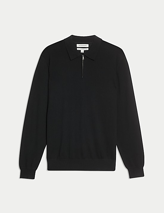 Pure Extra Fine Merino Wool Knitted Polo