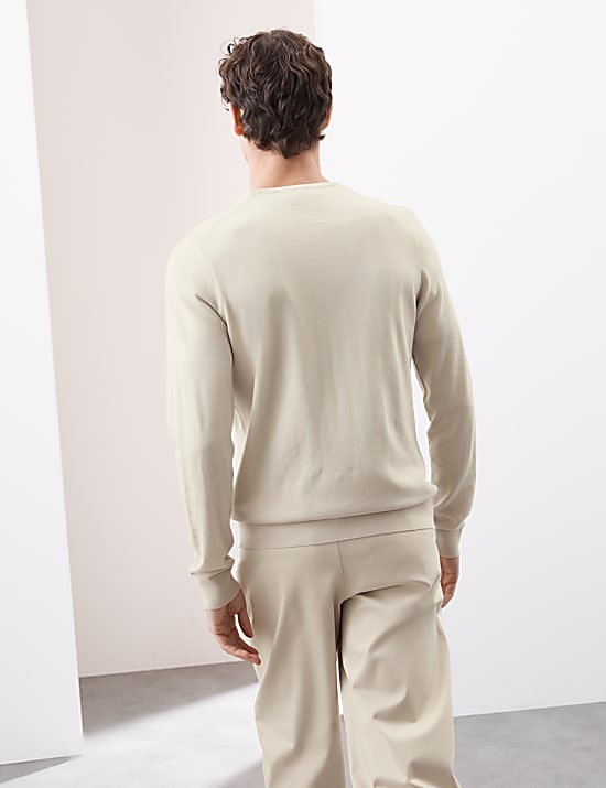 Pure Extra Fine Merino Wool Crew Neck Jumper