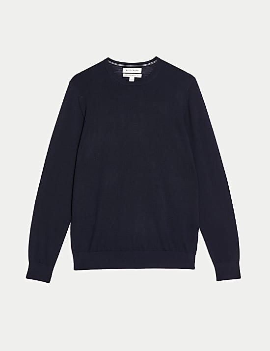 Pure Extra Fine Merino Wool Crew Neck Jumper