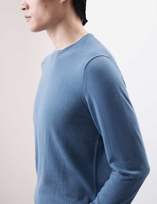 Jersey 100% lana merino extrafina de escote cerrado