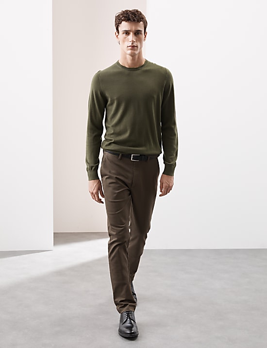 Pure Extra Fine Merino Wool Crew Neck Jumper