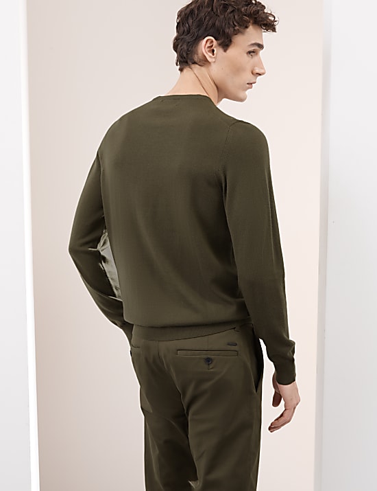 Pure Extra Fine Merino Wool Crew Neck Jumper