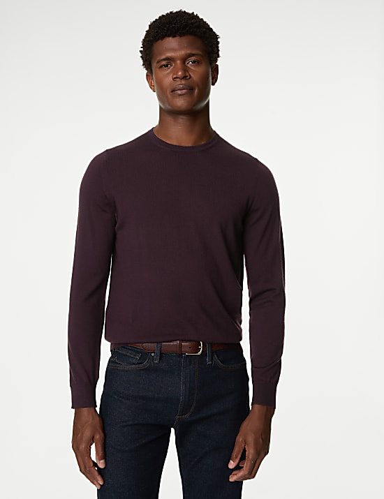 Pure Extra Fine Merino Wool Crew Neck Jumper
