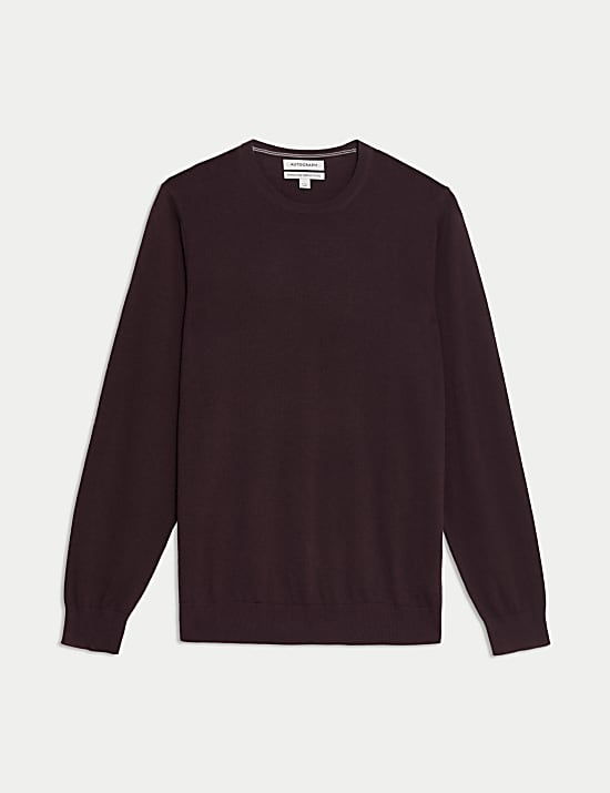 Pure Extra Fine Merino Wool Crew Neck Jumper