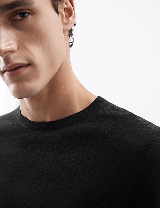 Pure Extra Fine Merino Wool Crew Neck Jumper