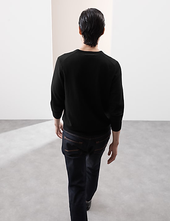 Pure Extra Fine Merino Wool V-Neck Jumper