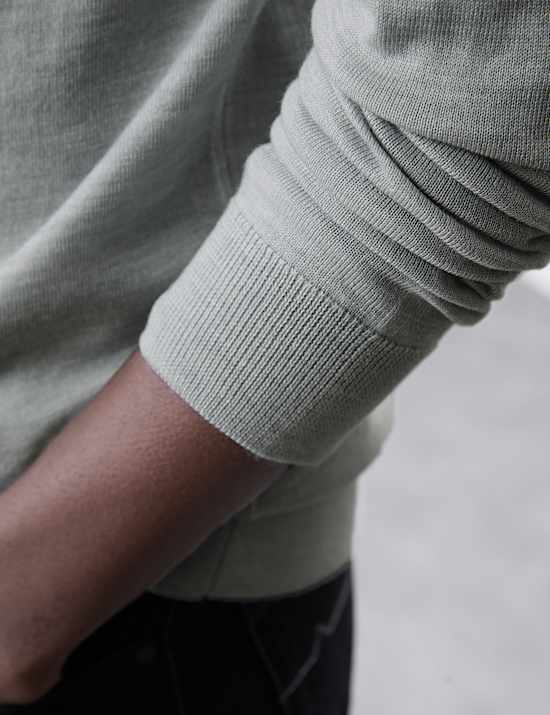 Pure Extra Fine Merino Wool Half Zip Jumper