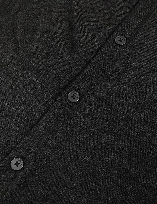 Pure Extra Fine Merino Wool V-Neck Cardigan