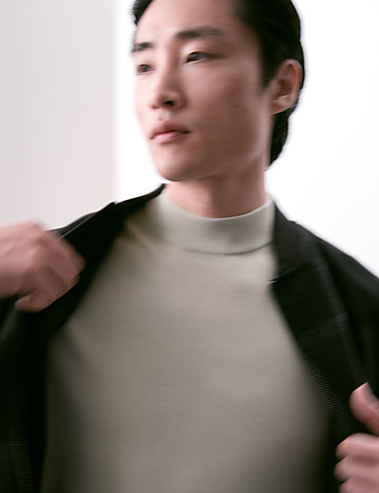 Πουλόβερ ζιβάγκο από μαλλί Merino Extra Fine