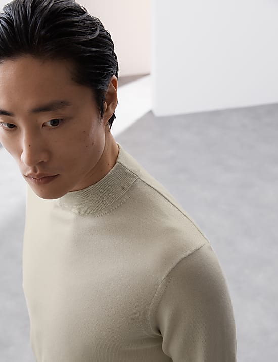 Πουλόβερ ζιβάγκο από μαλλί Merino Extra Fine