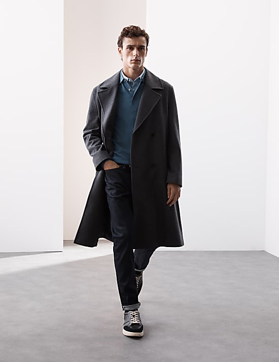 Pure Extra Fine Merino Wool Knitted Polo Shirt